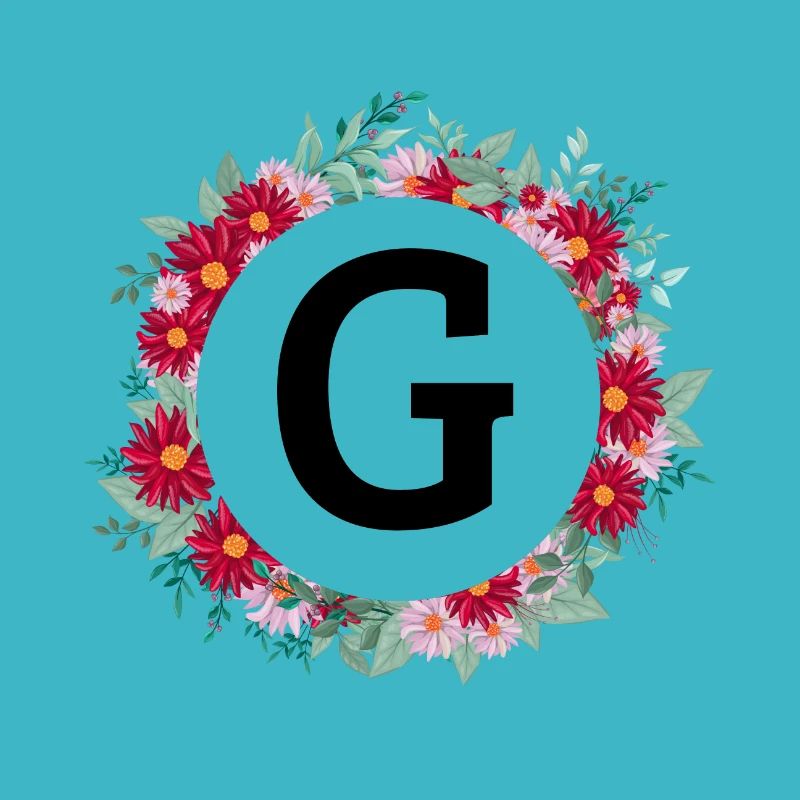 Buchstabe g Blumenkrone