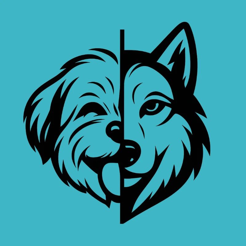 TinyPaws Black & White Edition Shih Tzu / Wolf b