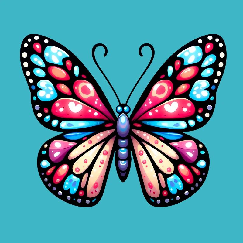 Papillon Multicolore, Symbole De Légèreté