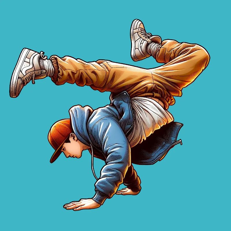 Energetic Breakdance Dance Steps