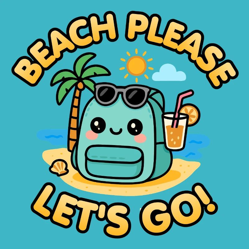 Beach Please, Let’s Go! Kawaii Summer Backpack