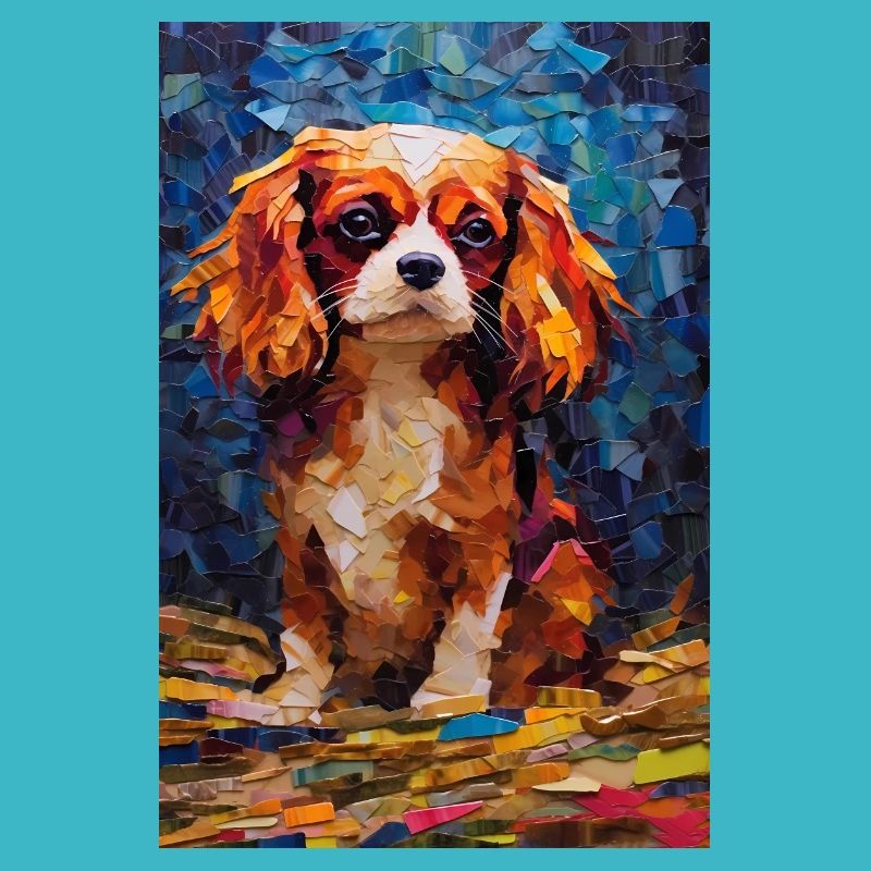 Charles Spaniel Chien coloré
