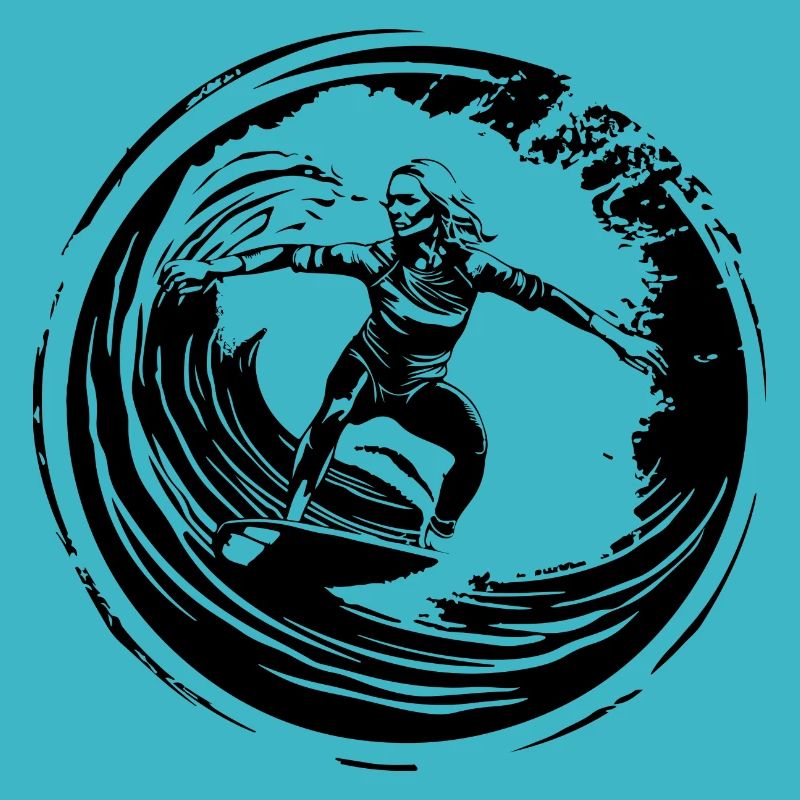 Silhouette de surfeur