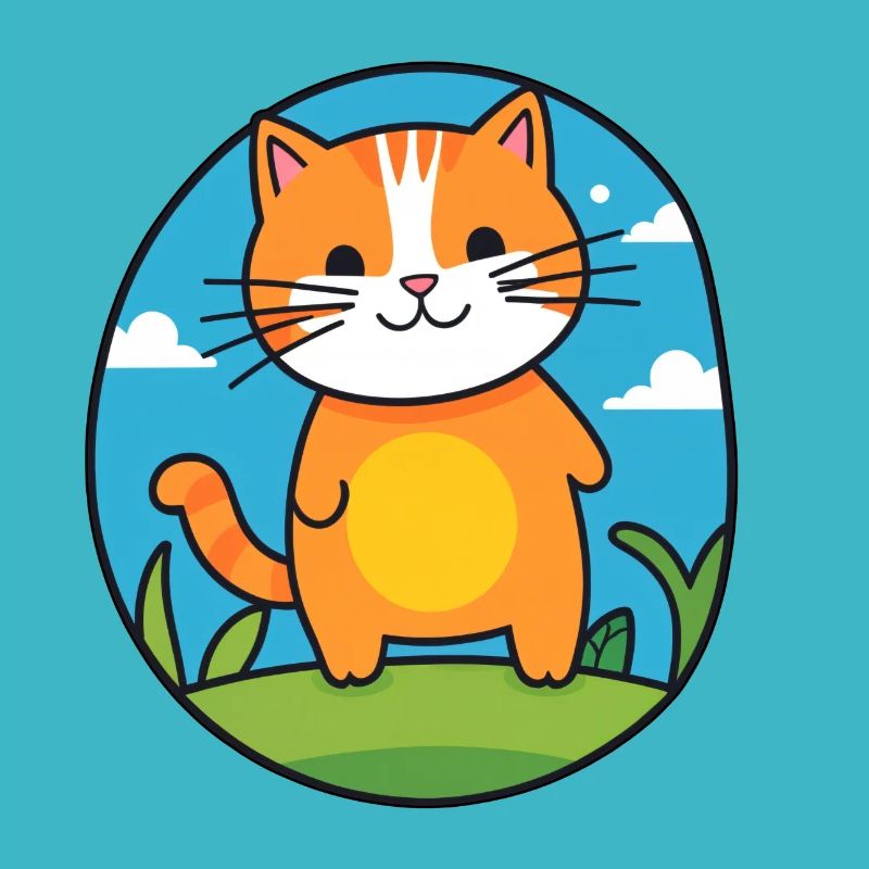 Katze im Comicstil