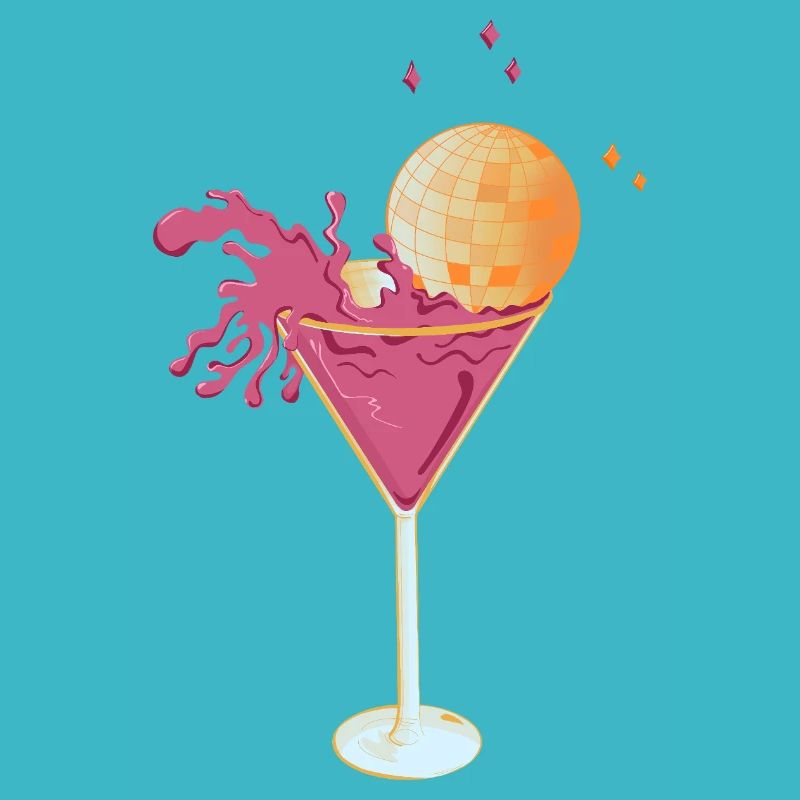 Disco Cocktail – Pinker Martini mit spritzender Di