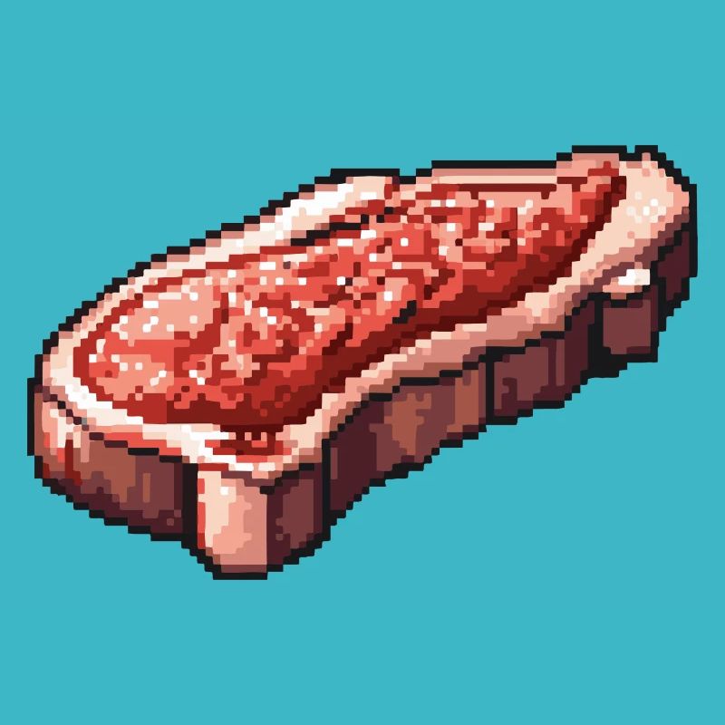 Steak Filet Pixel Icon