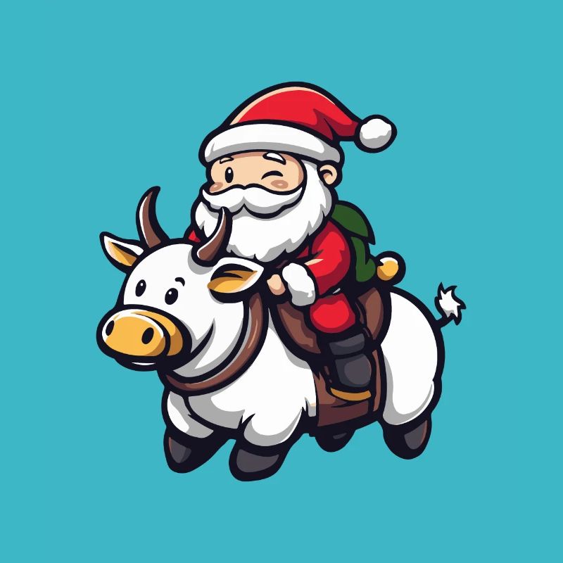 Kuh Weihnachtsmann