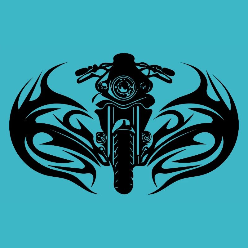 Motorcycle Racing Tattoo Splash Style
