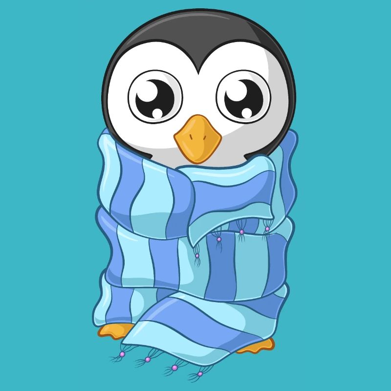 Pingouin de dessin animé de congélation