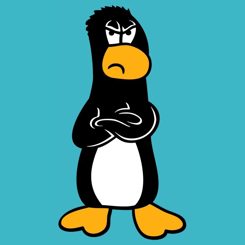 Pinguin Wütend beleidigt verschränkte Arme sauer