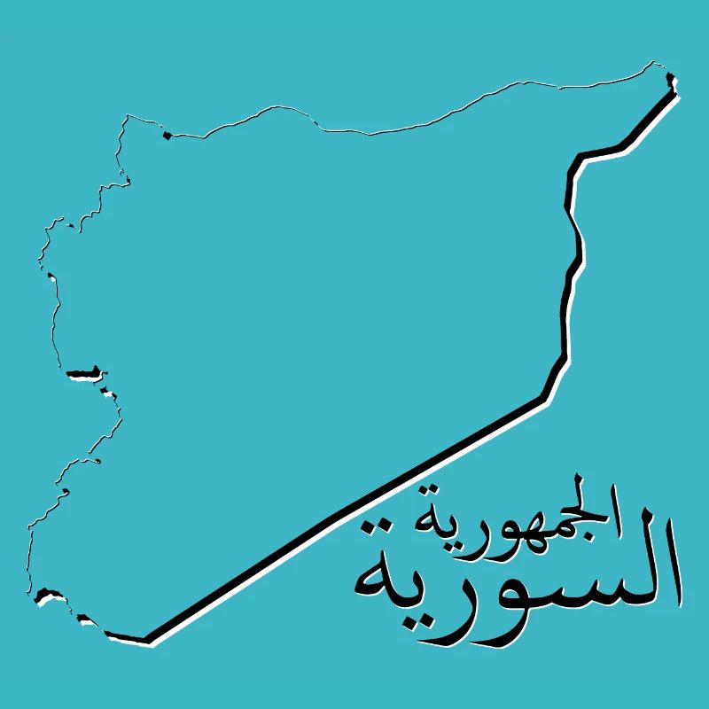 Syria Map as Outline SY