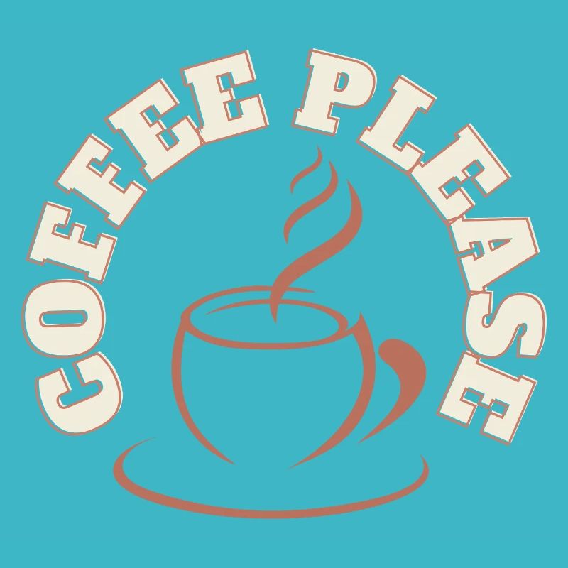 Kaffee bitte rundes Logo