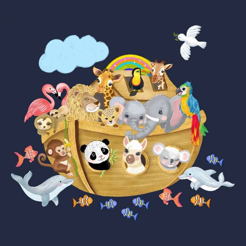 Noah's Ark with cute animals