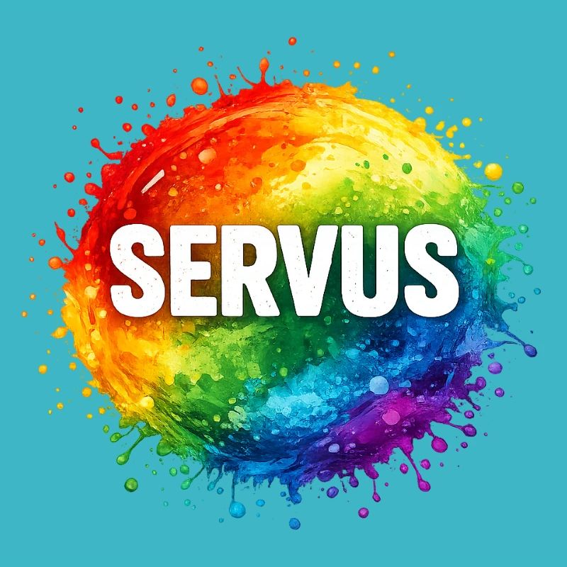 Bunte Farbexplosion SERVUS