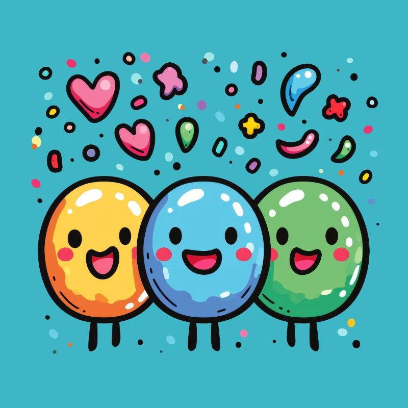 Carnival joy with confetti