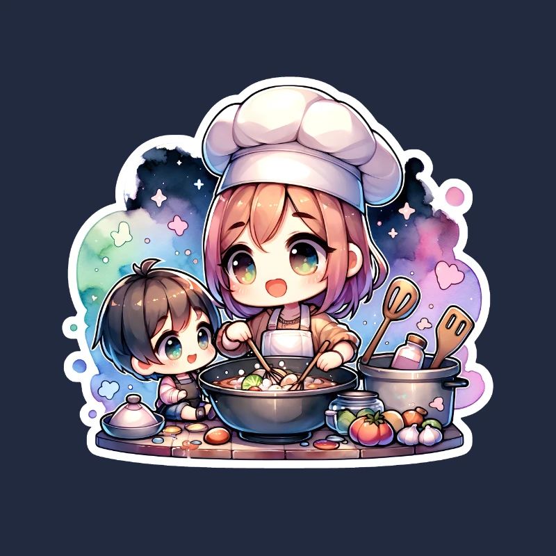 Master Chef Mom Teaching Her Kid to Cook
