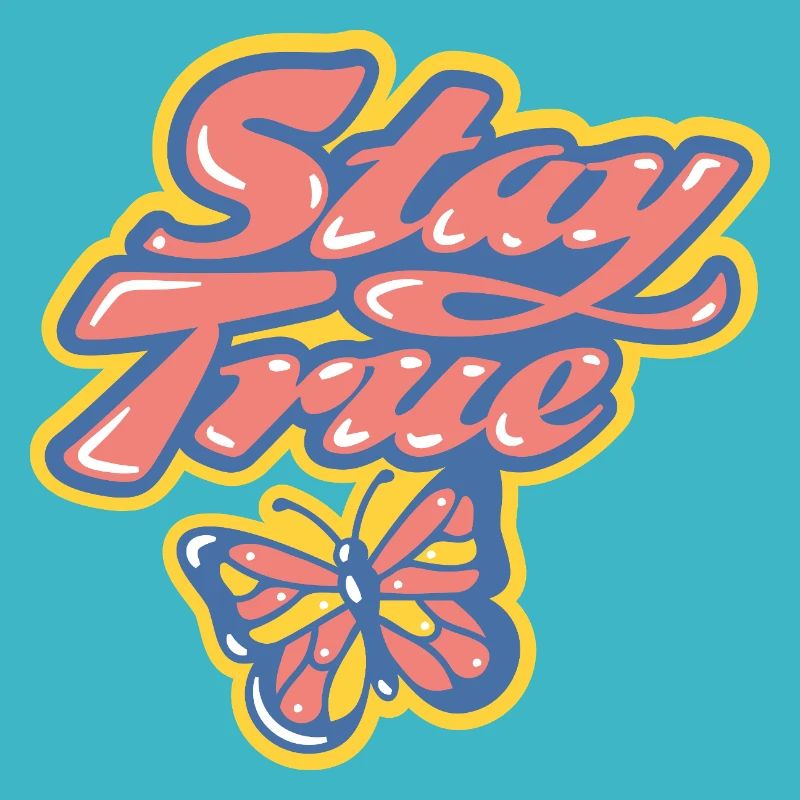Stay True – Buntes Retro-Design