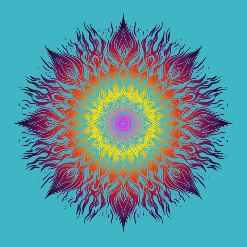 Psychedelic Fire Mandala
