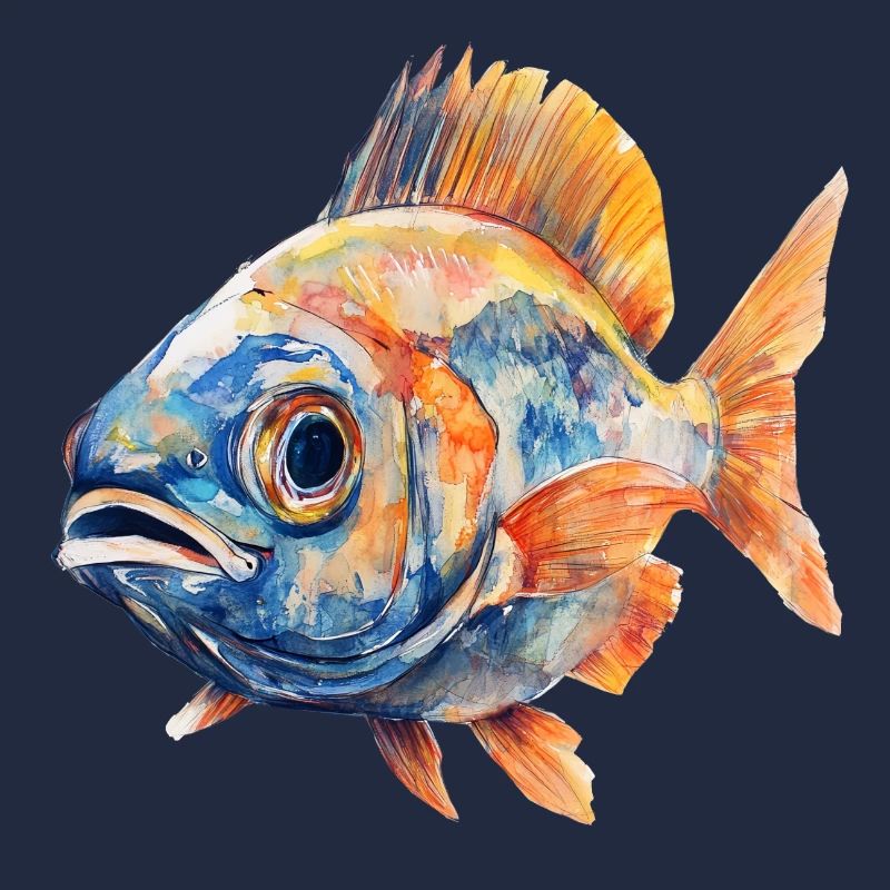 Aquarellfisch Farbexplosion