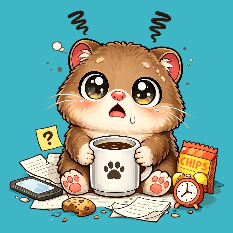 Chaos des chatons au café