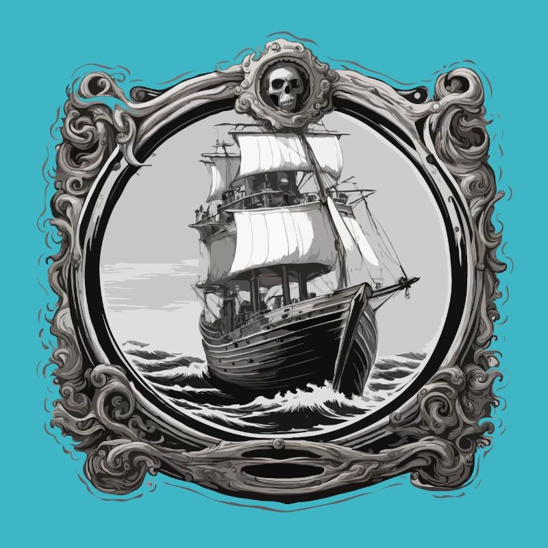 Pirate Ship / Boat / Sea / Ocean / Waves