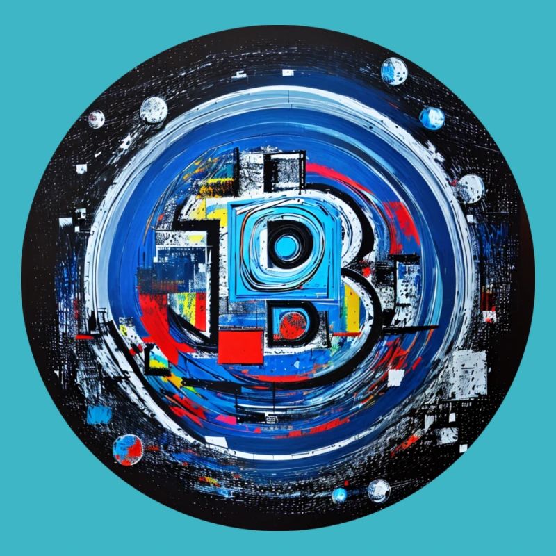 bitcoin abstract blue