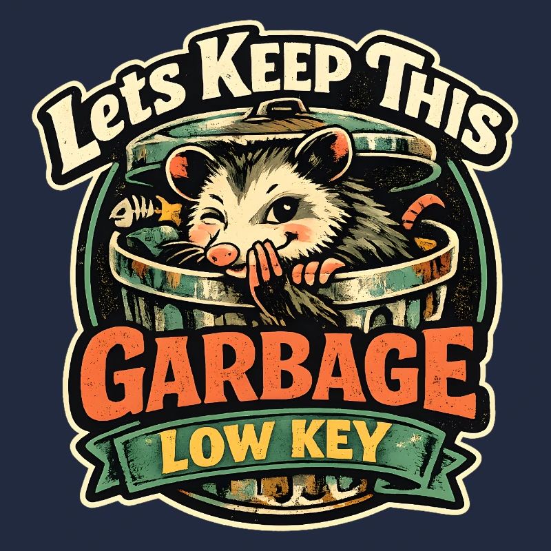 Garbage Low Key Waschbär