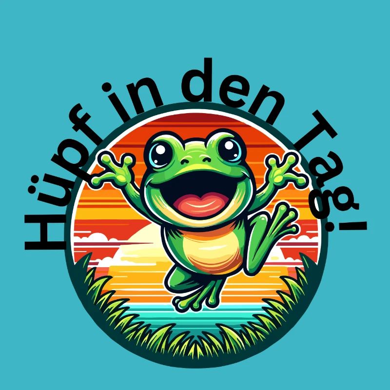 A cheerful frog that greets the day!