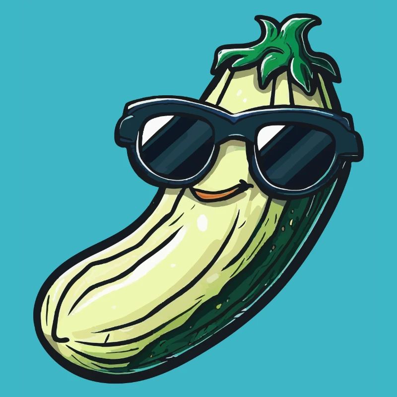Gurke mit Sonnenbrille