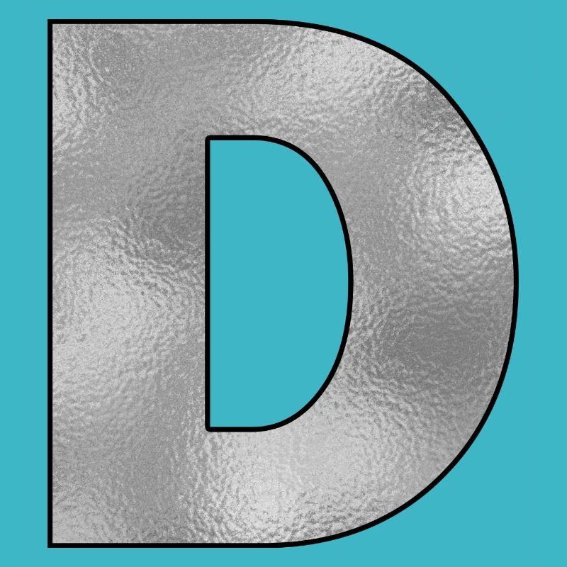 Letter D Silver