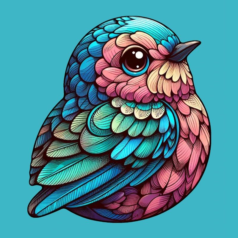 Vibrant Feathered Serenity