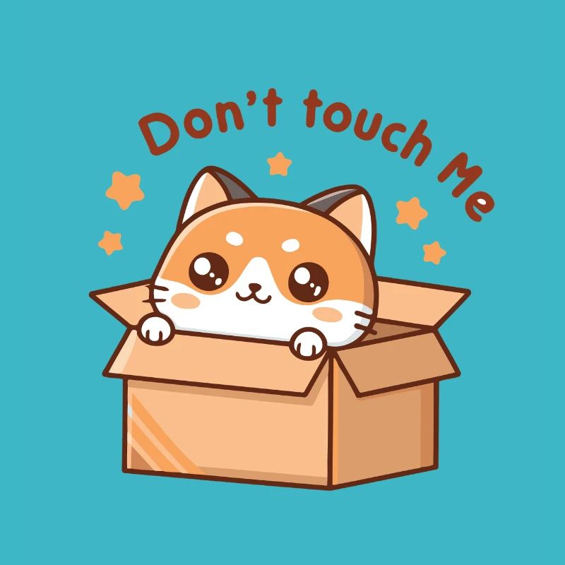 Chaton en boîte Don't Touch Me
