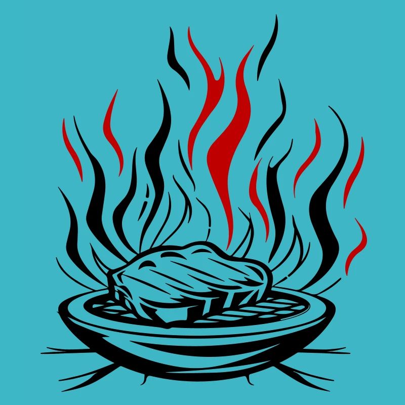 Grill Flame Meat Bbq