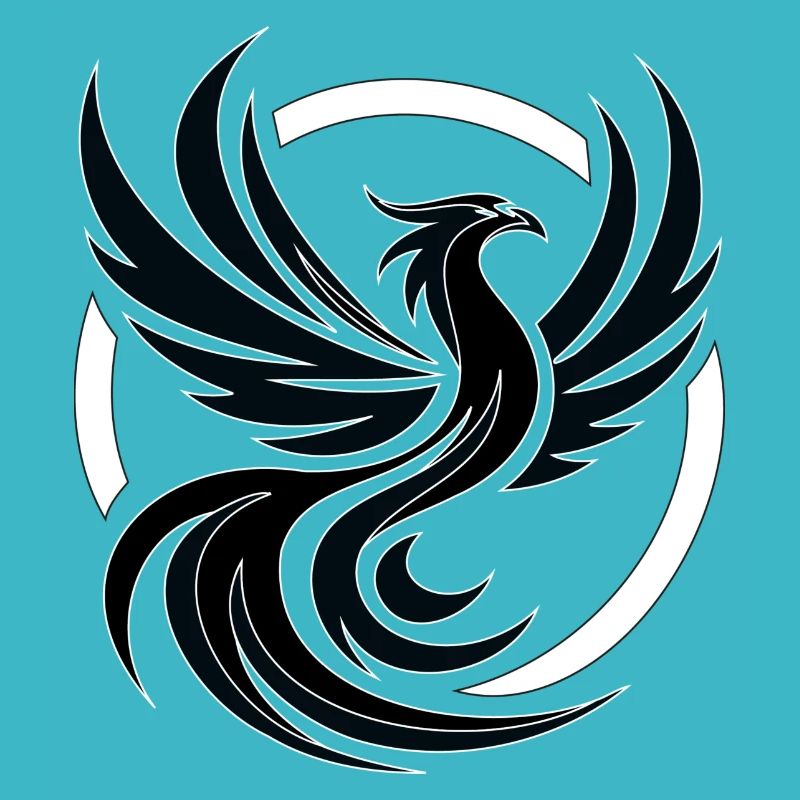 Phoenix noir et blanc