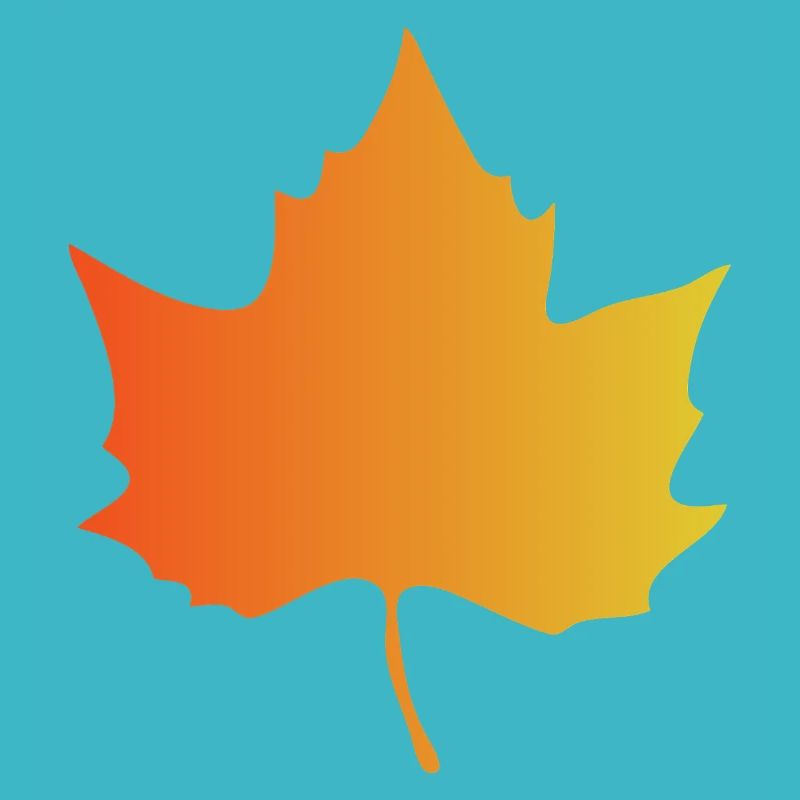 Autumn Gradient Maple Leaf