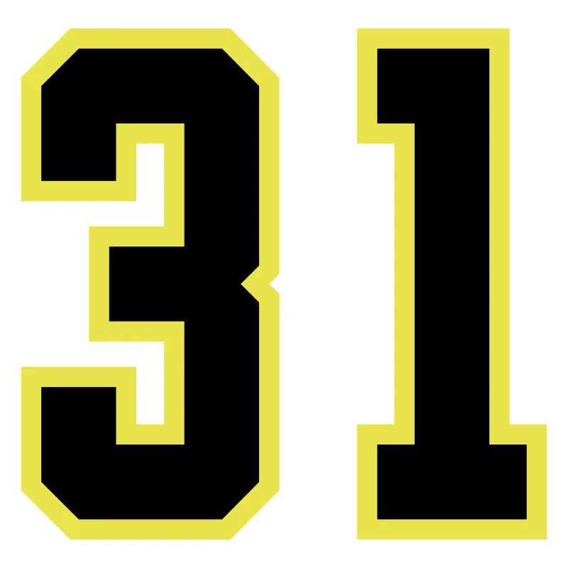 Maillot à 31 numéros