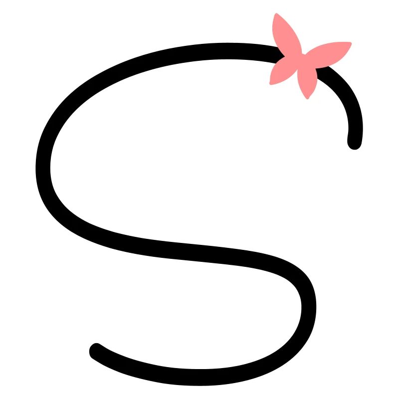 Buchstabe S Schmetterlingsbuchstabe