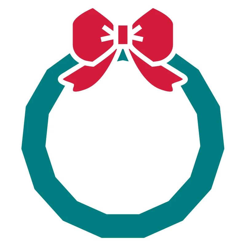 Weihnachtskranz mit rotem Band