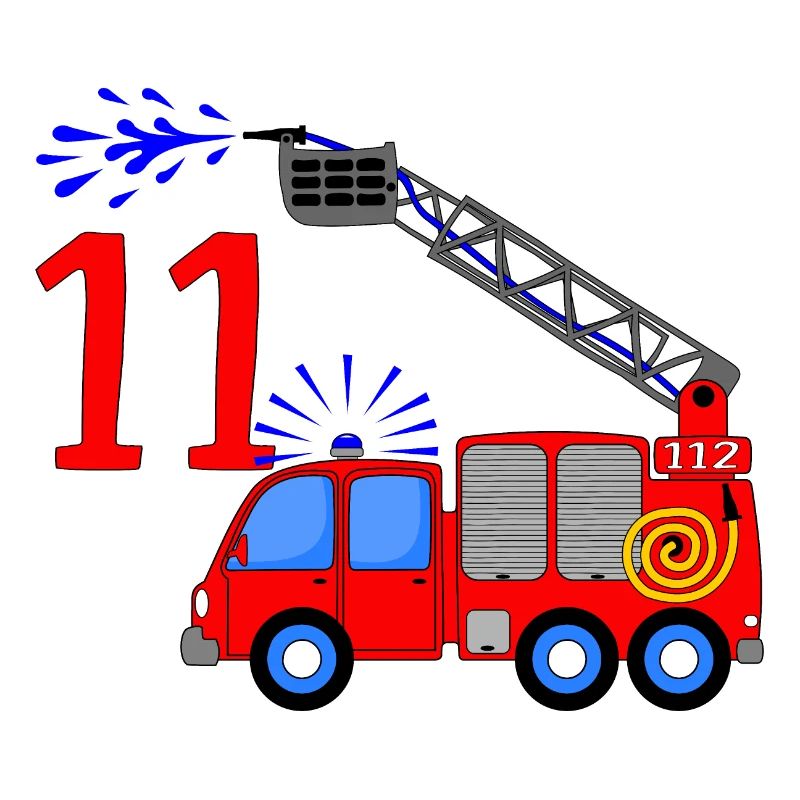 Fire engine 11 birthday children