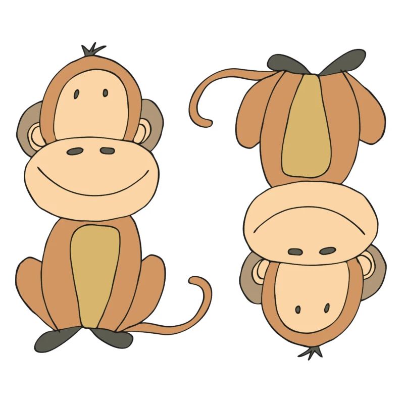 Monkey upside down