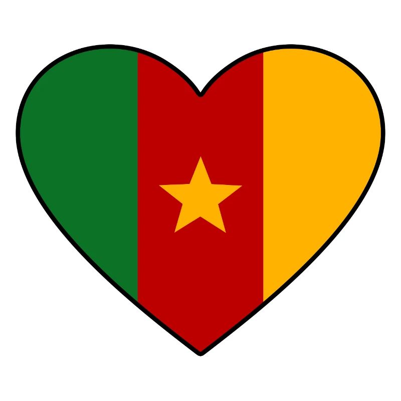 Cœur du drapeau du Cameroun
