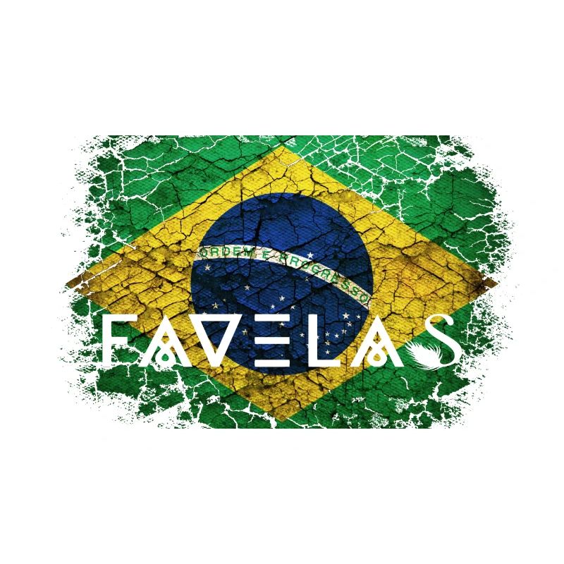 Drapeau des favelas : Des brises en vert et jaune