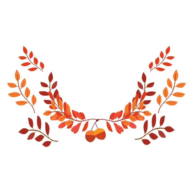 Couleurs du feu de la couronne de feuilles d’automne