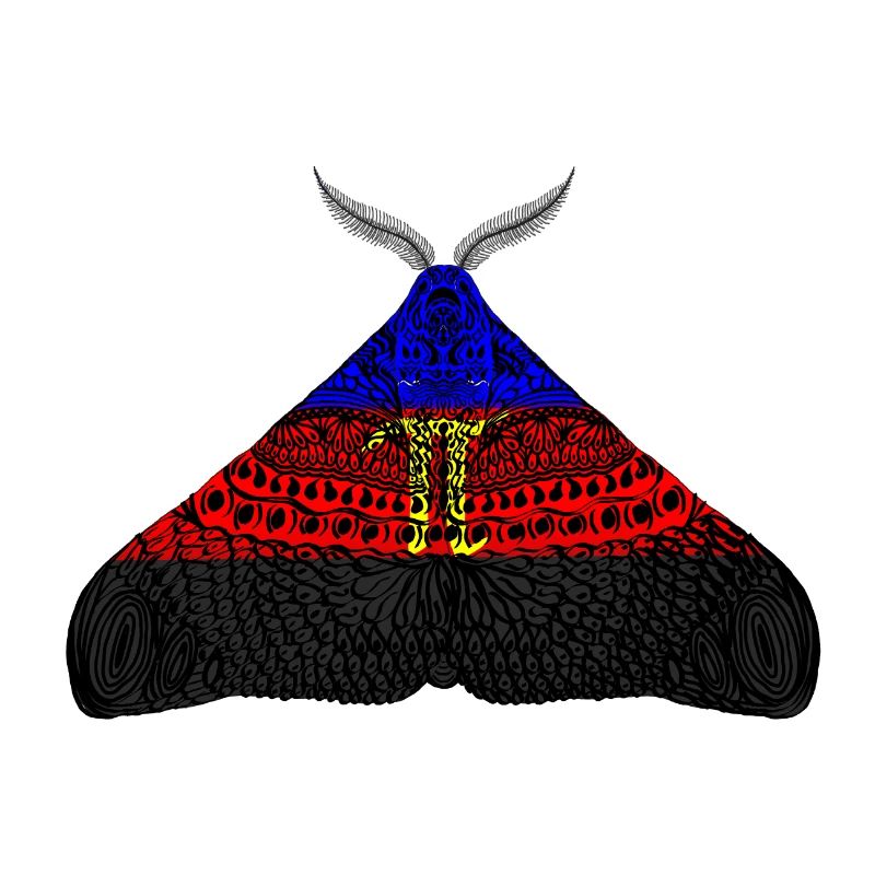 Polyamorous pride moth