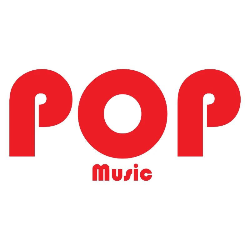 Conception de musique POP rétro rouge