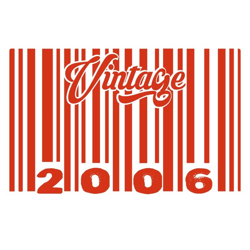Vintage 2006 Born In 2006 19 Year Old Bar Code Anniversai