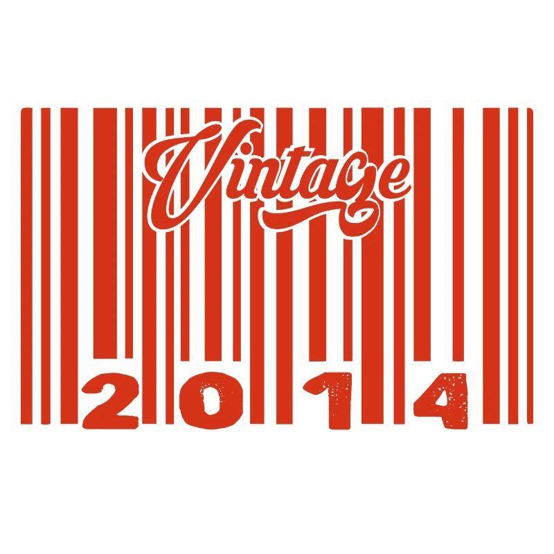 Vintage 2014 Born In 2014 11 Year Old Bar Code Anniversai