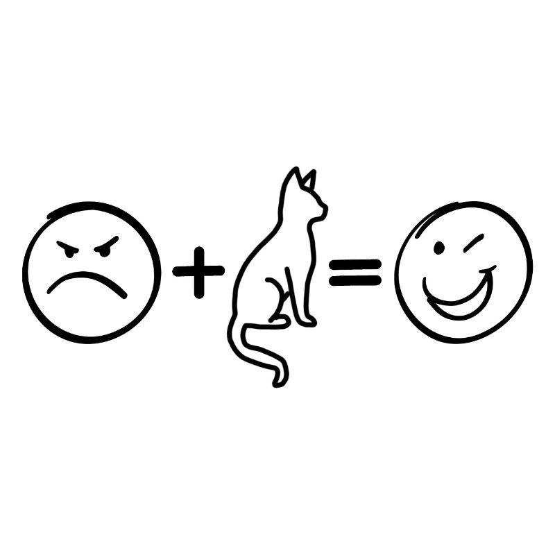 Silhouette de chat minimaliste