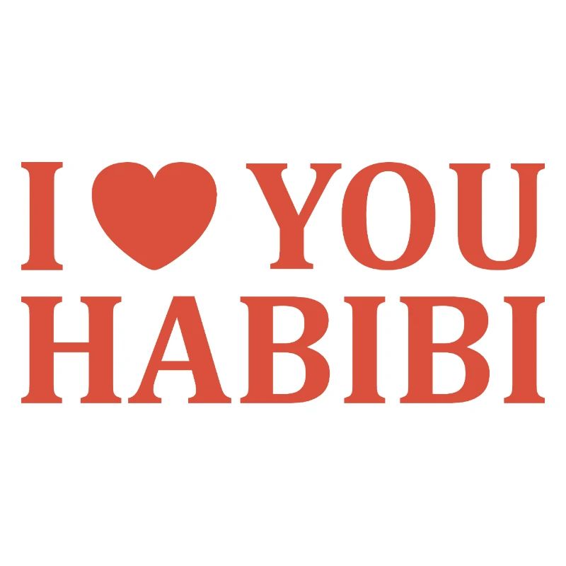 Ich liebe dich Habibi-Typografie