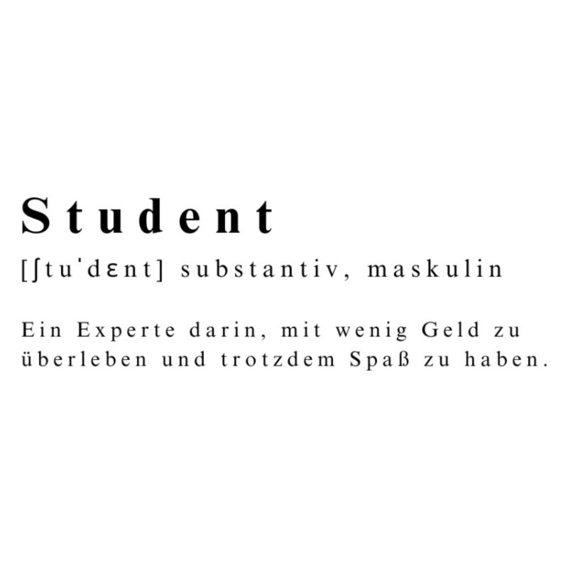 Étudiant - nom, expert, peu d’argent, amusez-vous
